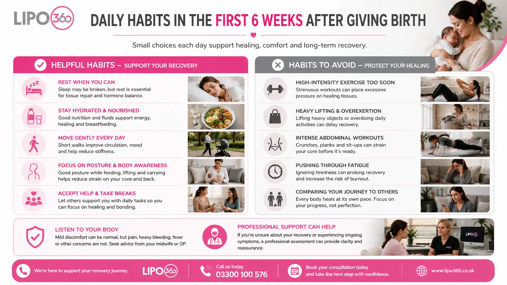 What to Do (and Avoid) in the First 6 Weeks After Giving Birth To Avoid Diastasis Recti 3 First 6 Weeks After Giving Birth To Avoid Diastasis Recti Rainham : Daily Habits in the First 6 Weeks After Giving Birth